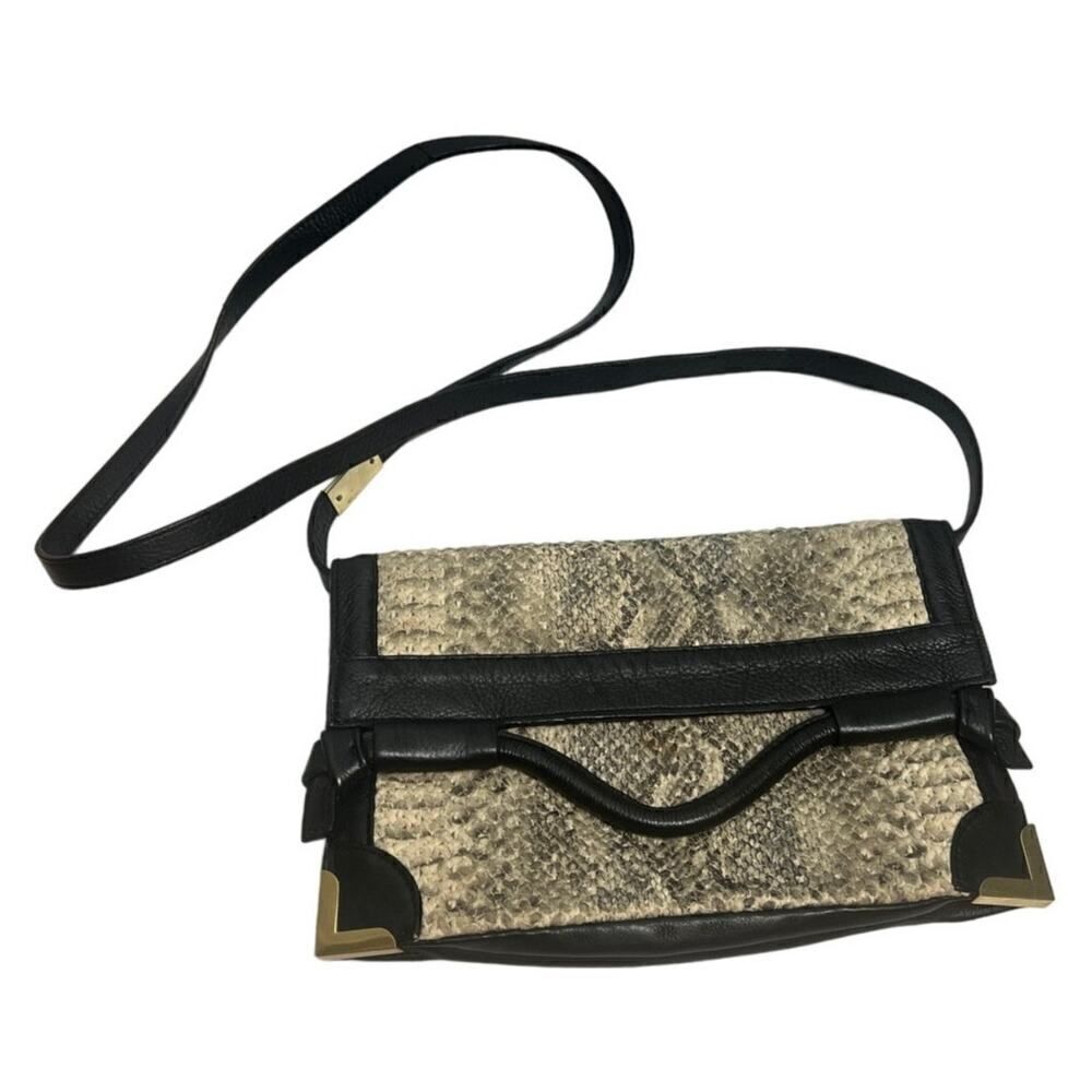 Foley & Corinna Snake Skin Foldover Crossbody